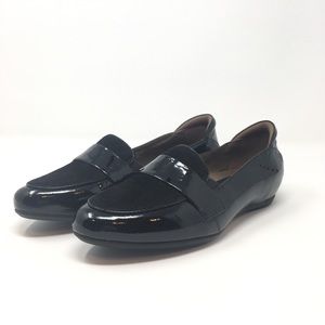 EARTHIES BY EARTH Loafers Patent Lthr Black Sz 7M